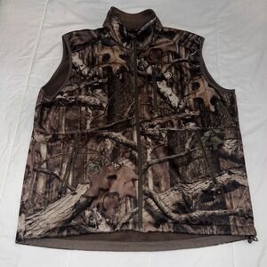 Game Winner Men's XL Camouflage Hunting Vest Pattern Fill Zip Fleece Lined